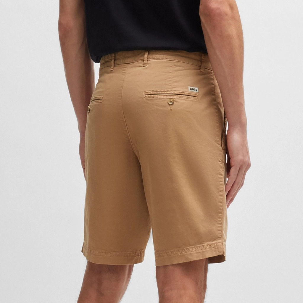 Hugo Boss Slice Cotton-Blend Twill Smart Shorts - XS